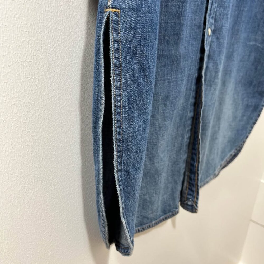 Polo Ralph Lauren Western Denim Knee Length Shirt Dress [size M] - Picture 6 of 12